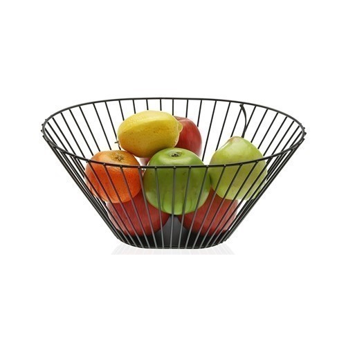 FRUTERO VERSA METAL NEGRO OVALADO 32.7CMS